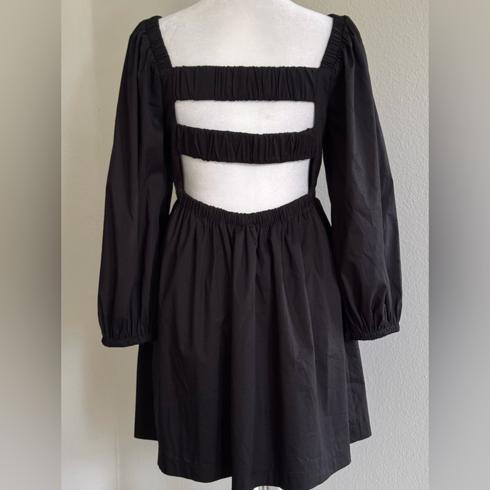 Forever 21 Women’s Backless Long Sleeve Black Mini Dress - Picture 4 of 6